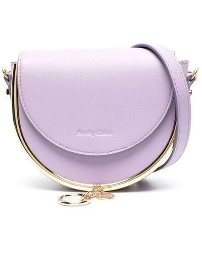 See By Chloé Mara Leather Crossbody Bag - Purple