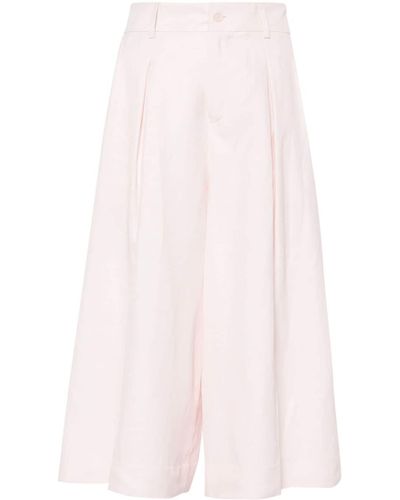 P.A.R.O.S.H. Pleated Knee-length Shorts - Pink