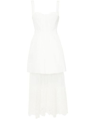 Jonathan Simkhai Mini-jurk Met Geborduurde Bloemen - Wit