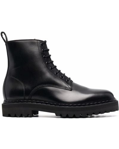 Officine Creative Leather Lace-up Boots - Black