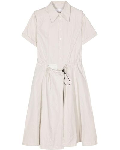 Toga Short-sleeve Midi Shirt Dress - White