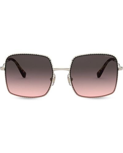 Miu Miu Square-frame Sunglasses - Brown