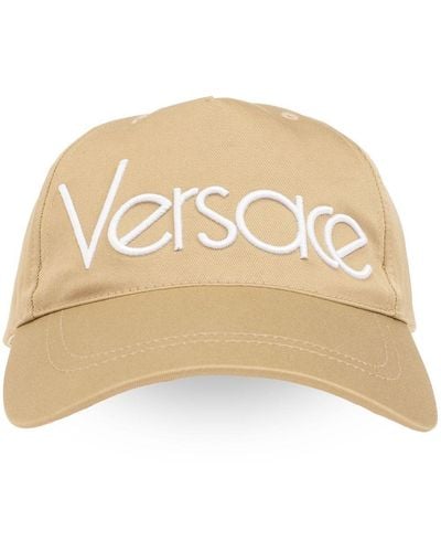 Versace Logo-embroidered Baseball Cap - Natural