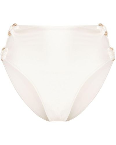 Cult Gaia Pisa High-waisted Bikini Bottoms - White