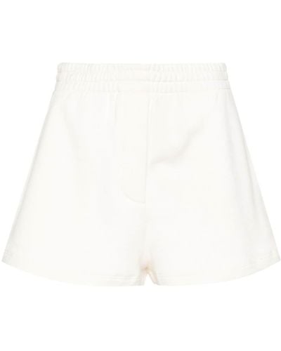 Prada Triangle-logo Cotton Shorts - White