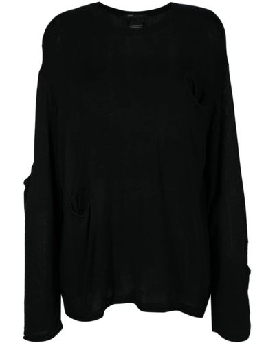 UMA | Raquel Davidowicz Modem Pocketed Sweater - Black