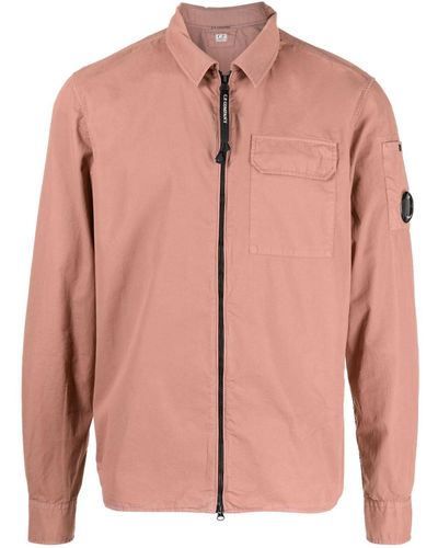 C.P. Company Lens-detail Cotton Shirt Jacket - Pink
