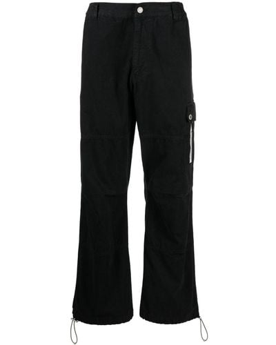 Moschino Pantalon en coton à poches cargo - Noir