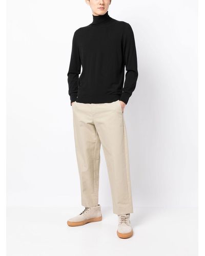 Colombo Roll-neck Wool Sweater - Black