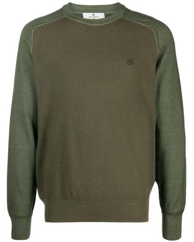Etro Jumper With Logo - Green