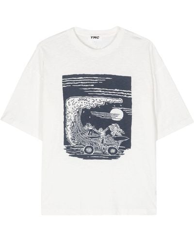 YMC Katoenen T-shirt - Wit