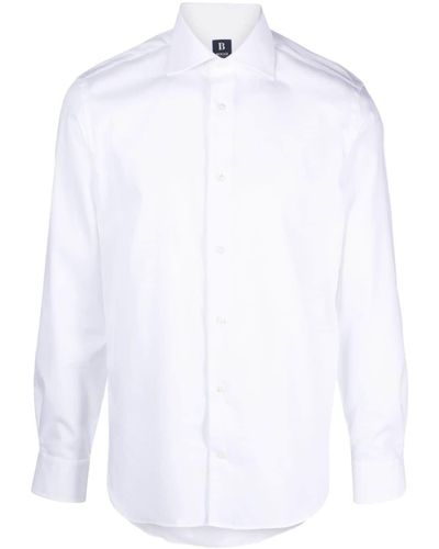 BOGGI Pin Point Cotton Shirt - White