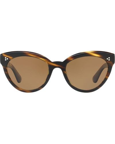 Oliver Peoples Roella 55mm Cat Eye Sunglasses - Brown