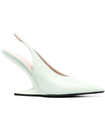N°21 Slingback Leather Court Shoes - White