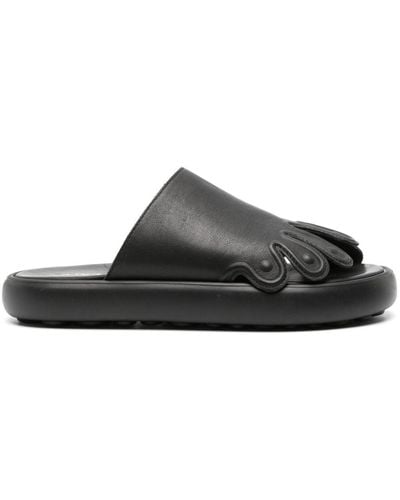 Camper Pelotas Flota Toes-shaped Leather Slides - Black