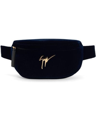 Giuseppe Zanotti Mirto Gürteltasche mit Logo-Schild - Blau