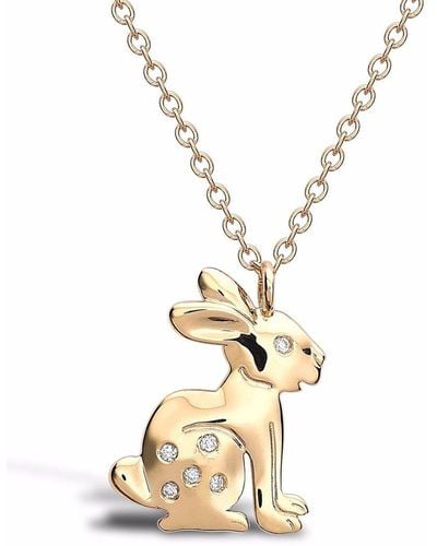 Pragnell 18kt Yellow Gold Zodiac Rabbit Diamond Pendant - Metallic