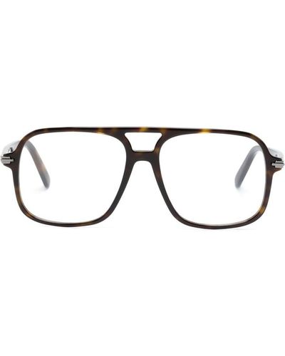 Dior トータスシェル 眼鏡フレーム - ブラウン