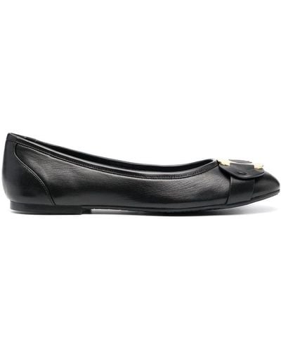 See By Chloé Chany Leather Ballerina Shoes - Black