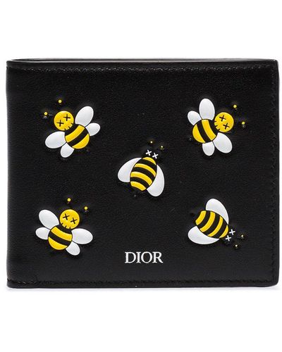 Dior X Kaws Bee Embossed Wallet - Black