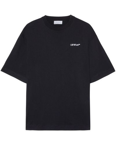 Off-White c/o Virgil Abloh Tattoo Arrow Oversized-T-Shirt aus Baumwoll-Jersey mit Logostickerei - Schwarz