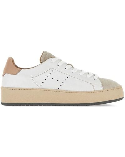 Hogan H672 Lace-up Leather Sneakers - White