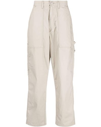 Izzue Logo-patch Cargo Trousers - White
