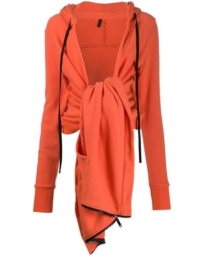 Unravel Project Tie Front Jacket - Orange