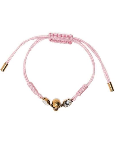 Alexander McQueen Skull-charm Detail Bracelet - Pink
