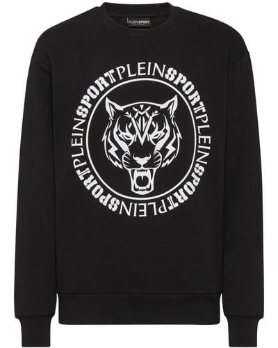 Philipp Plein Sweatshirt mit Tiger-Print - Schwarz