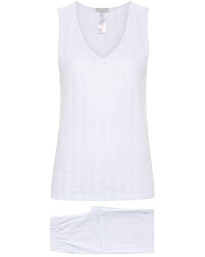 Hanro Simone Pajama Set - White