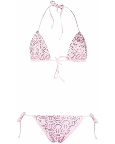 Philipp Plein Monogram-print Bikini - Pink