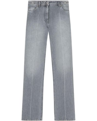 Versace Tief sitzende Straight-Leg-Jeans - Blau
