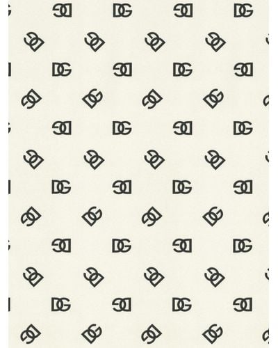 Dolce & Gabbana Papier peint à motif monogrammé - Neutre