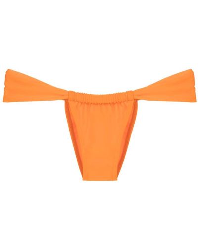 Amir Slama Gathered Low-rise Bikini Bottoms - Orange