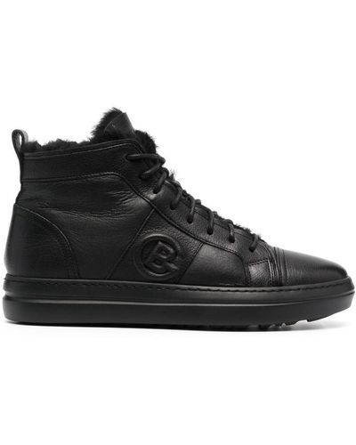 Baldinini Logo-patch High-top Sneakers - Black