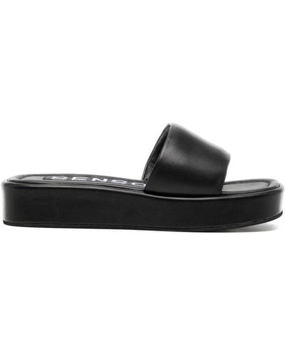 Senso Xyla Leather Sandals - Black