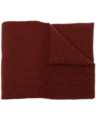 N.Peal Cashmere Ribbed-knit Cashmere Scarf - Brown