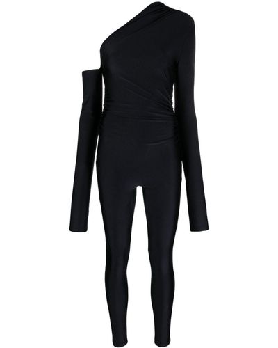 ANDAMANE Asymmetric Off-shoulder Jumpsuit - Black
