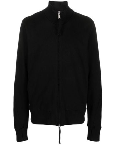 Thom Krom Thumb-slot Zip-up Sweatshirt - Black