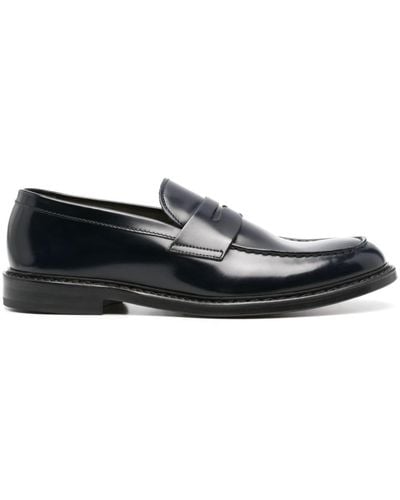 Doucal's Brushed-leather Loafers - Black