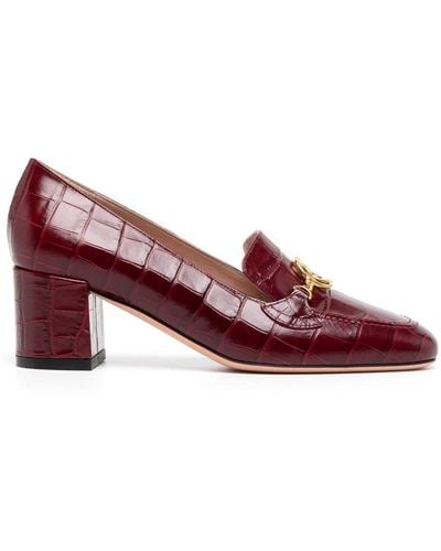 Bally Obrien 60mm Leather Court Shoes - Red