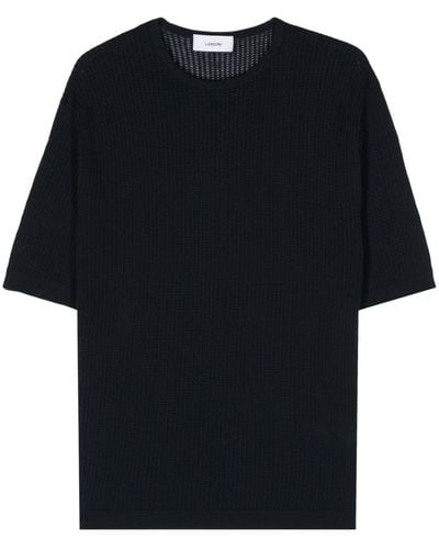 Lardini Open-knit T-shirt - Black