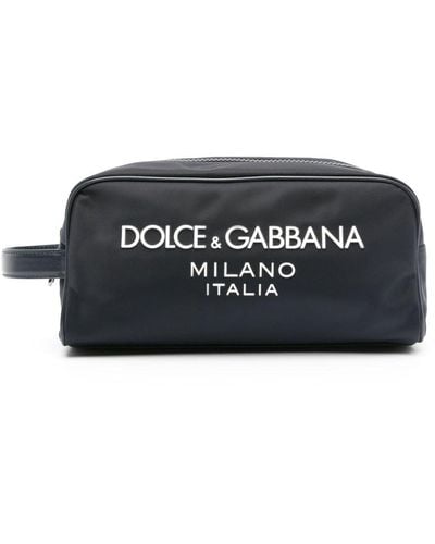 Dolce & Gabbana Trousse de toilette à logo embossé - Noir
