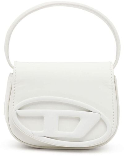 DIESEL 1dr Iconic Leather Crossbody Bag - White