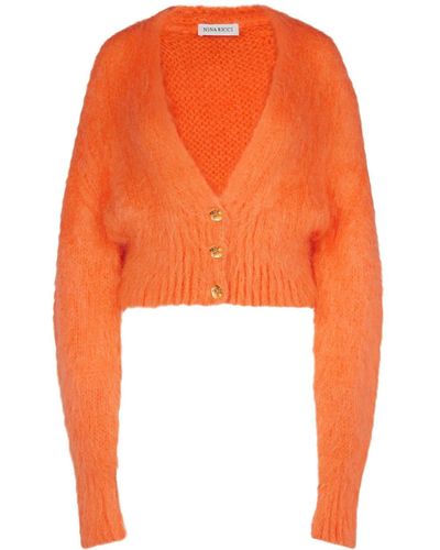 Nina Ricci V-neck Mohair-blend Cardigan - Orange
