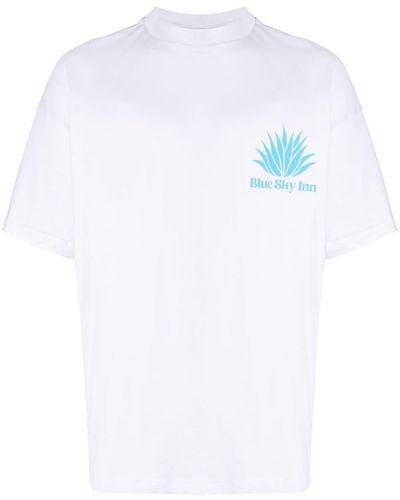 BLUE SKY INN T-Shirt mit Logo-Stickerei - Weiß