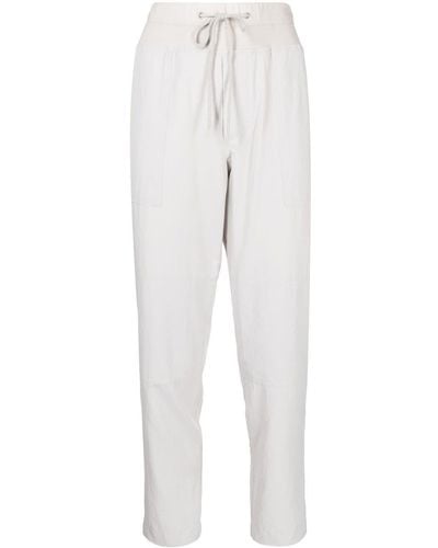 James Perse High-waisted Drawstring Track Pants - White