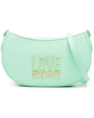 Love Moschino Umhängetasche mit Logo - Grün