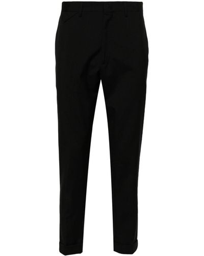 Low Brand Tailored-cut Virgin-wool Trousers - Black